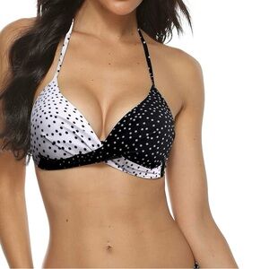 Victoria’s Secret Bikini Top Size 34B Black and White
